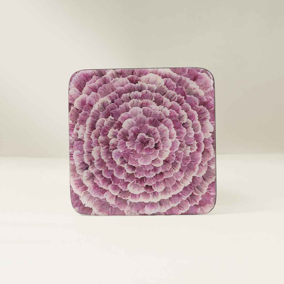 Portavasos Cuadrado Clavel Rosado