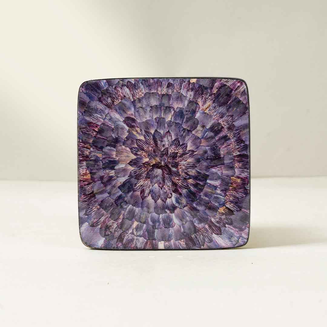 Portavasos Cuadrado Morado Intenso