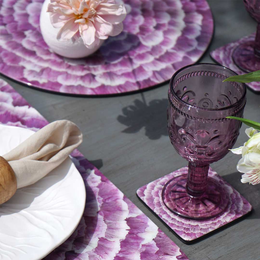 Portavasos Cuadrado Clavel Rosado
