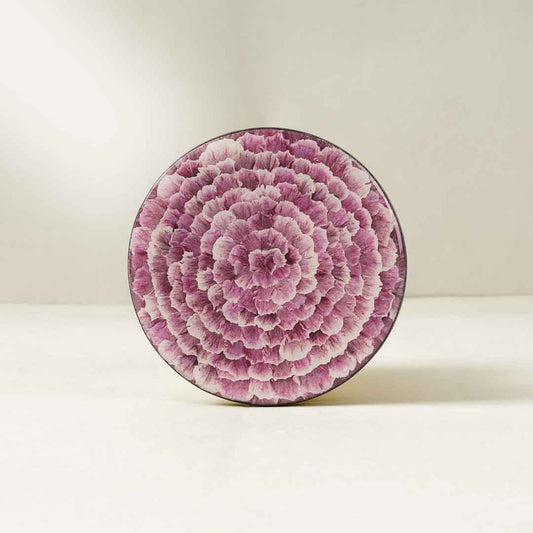 Portavasos Redondo Clavel Rosado